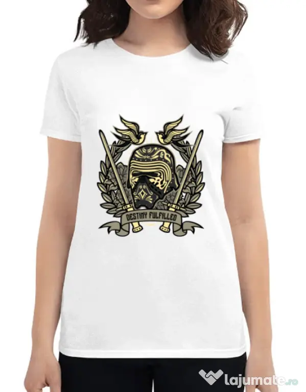 Tricou ADLER dama Destiny Fulfilled Alb