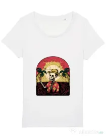 Tricou STANLEY STELLA dama Welcome to My Paradise Alb
