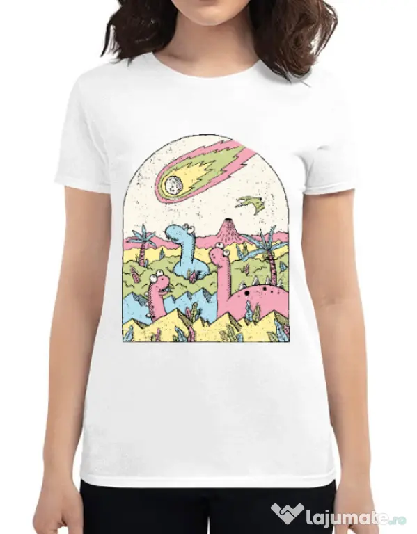 Tricou ADLER dama Asteroid Alb