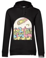 Hoodie dama cu gluga Asteroid Negru