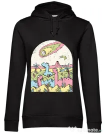 Hoodie dama cu gluga Asteroid Negru