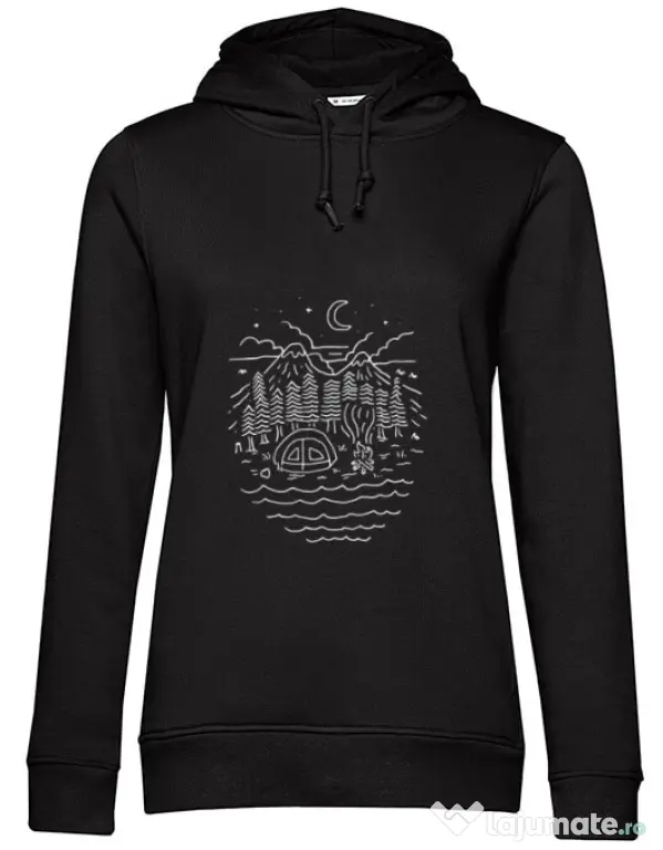 Hoodie dama cu gluga The Great Outdoors Negru
