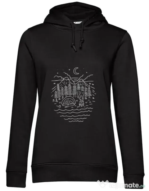 Hoodie dama cu gluga The Great Outdoors Negru