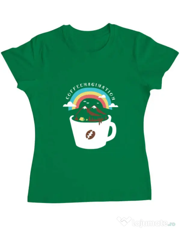 Tricou ADLER dama Coffeemagination Verde mediu
