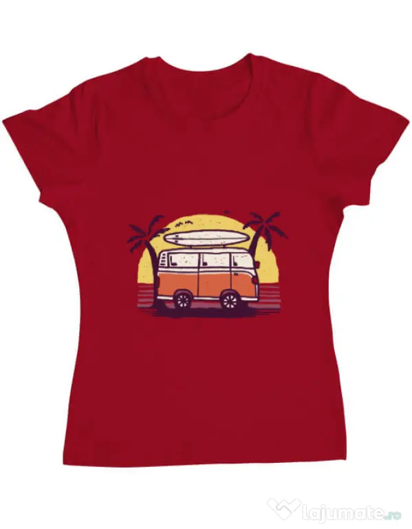 Tricou ADLER dama Sunset Van Rosu
