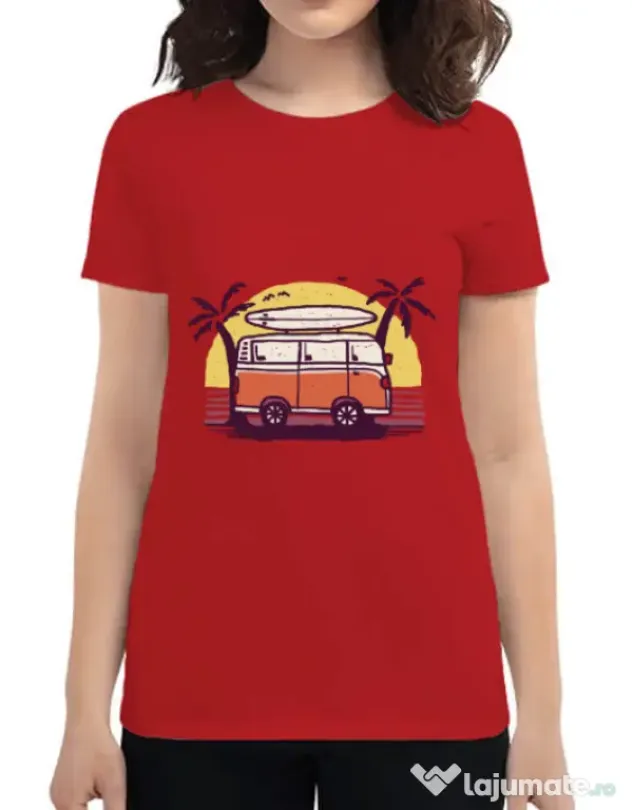 Tricou ADLER dama Sunset Van Rosu