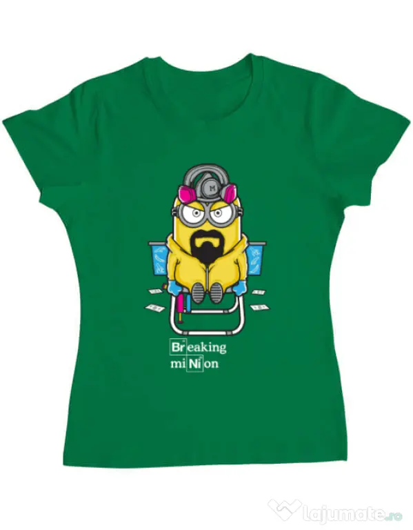 Tricou ADLER dama Breaking Minion Verde mediu