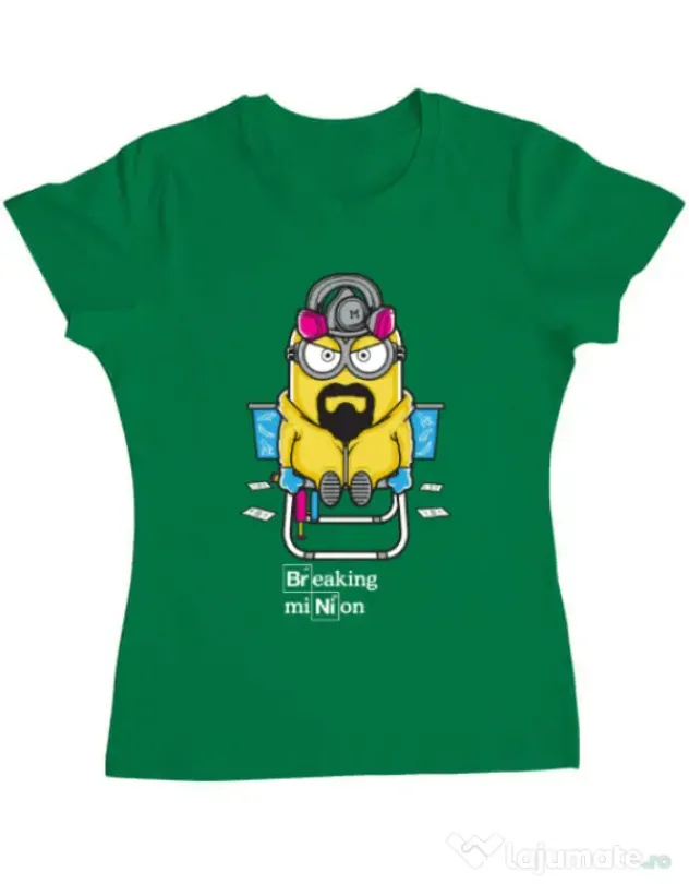 Tricou ADLER dama Breaking Minion Verde mediu