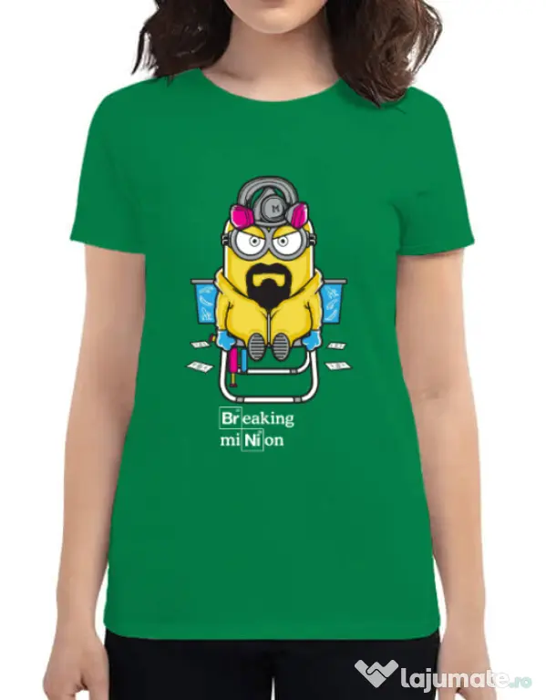 Tricou ADLER dama Breaking Minion Verde mediu