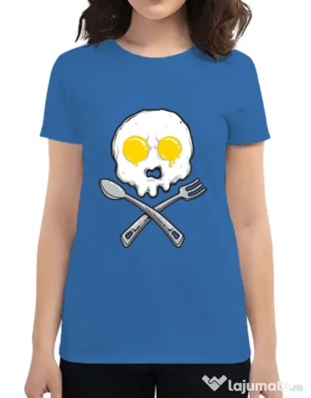 Tricou ADLER dama Eggskull Albastru azuriu