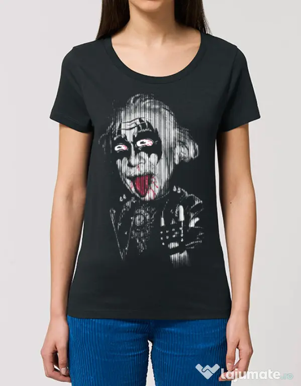 Tricou STANLEY STELLA dama Albert Rockeinstein Negru