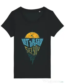 Tricou STANLEY STELLA dama Let the sea, Set you free Negru