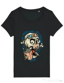 Tricou STANLEY STELLA dama Skull Movie Negru