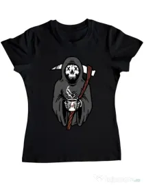 Tricou ADLER dama Coffee Reaper Negru