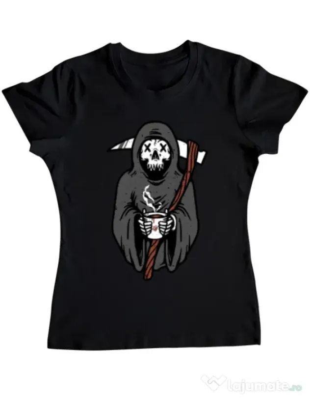 Tricou ADLER dama Coffee Reaper Negru