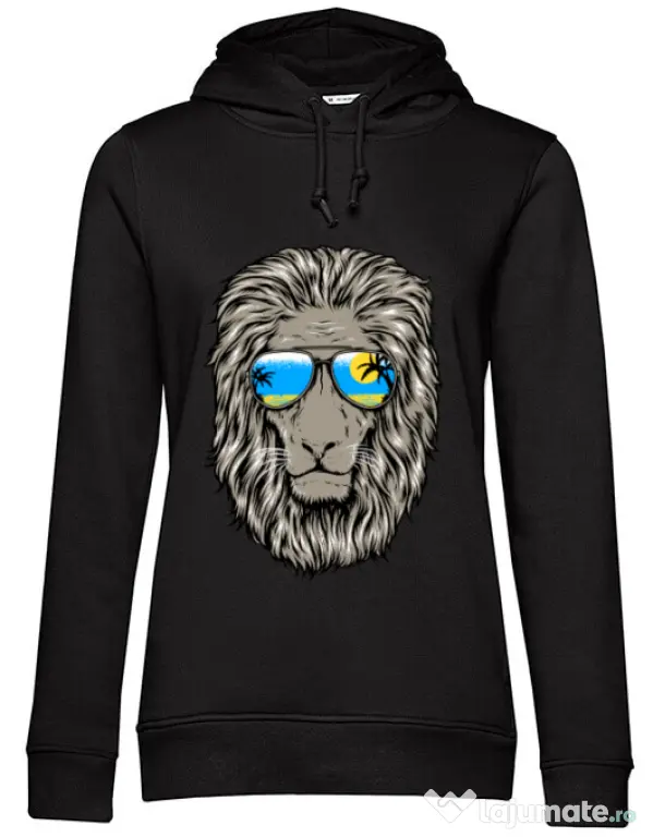 Hoodie dama cu gluga King of Summer Negru