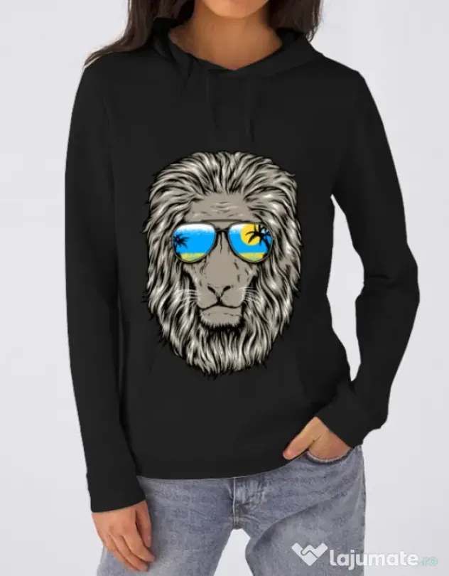 Hoodie dama cu gluga King of Summer Negru