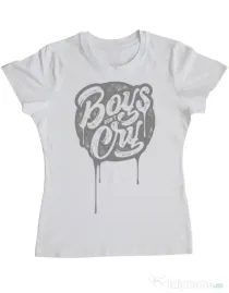 Tricou ADLER dama Boys Dont Cry Alb