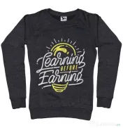 Bluza ADLER dama Learning Before Earning Negru melanj 