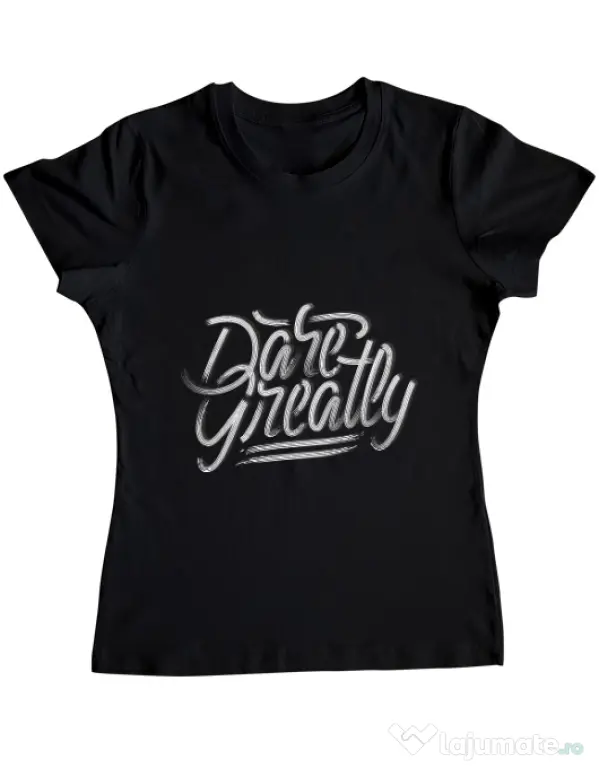 Tricou ADLER dama Dare Greatly Negru