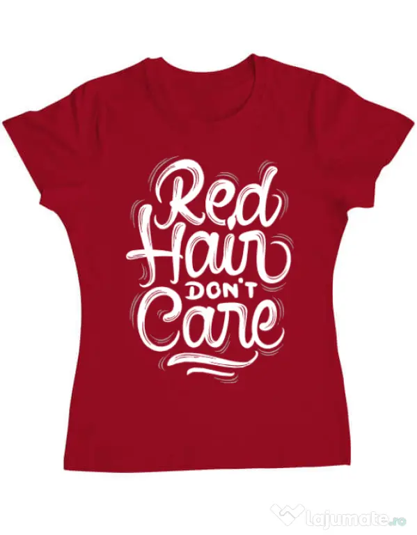 Tricou ADLER dama Red Hair Dont Care Rosu