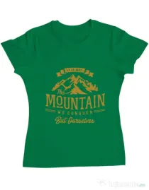 Tricou ADLER dama Its not the mountain we conquer Verde mediu