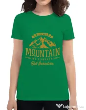 Tricou ADLER dama Its not the mountain we conquer Verde mediu