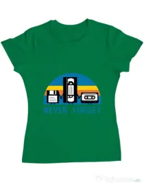 Tricou ADLER dama Never forget Verde mediu