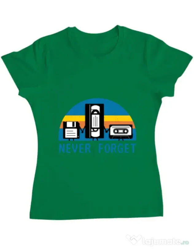 Tricou ADLER dama Never forget Verde mediu