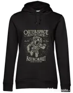 Hoodie dama cu gluga Astronaut Negru