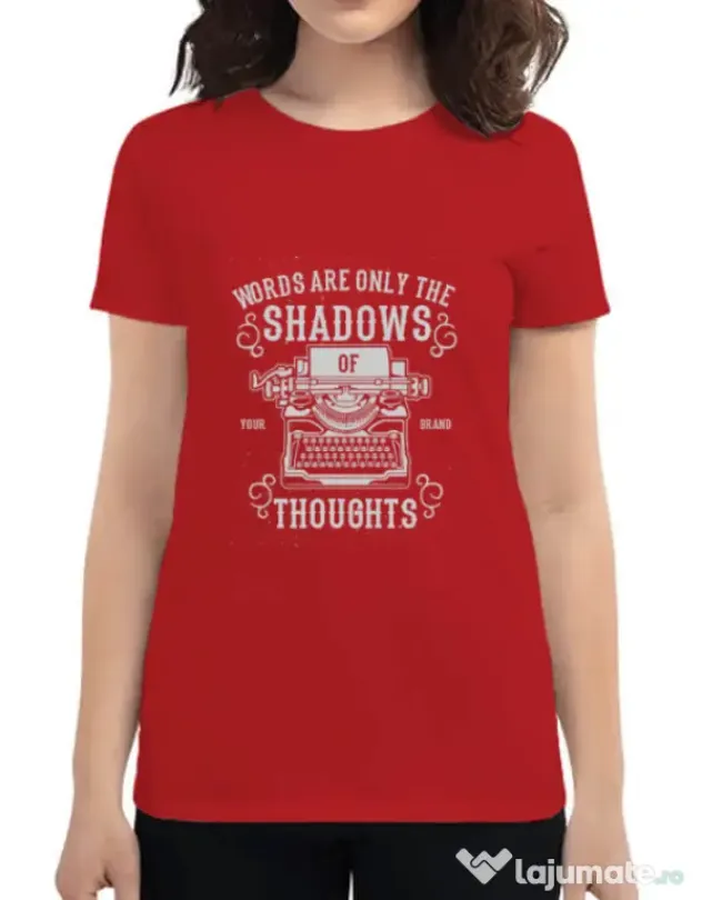 Tricou ADLER dama Shadows Of Thoughts Rosu
