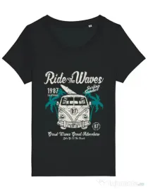 Tricou STANLEY STELLA dama Ride The Waves Negru