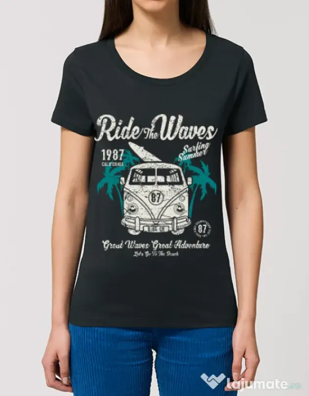 Tricou STANLEY STELLA dama Ride The Waves Negru