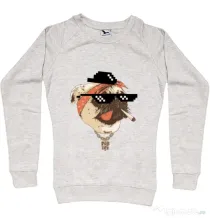 Bluza ADLER dama Pug Life Migdala melanj