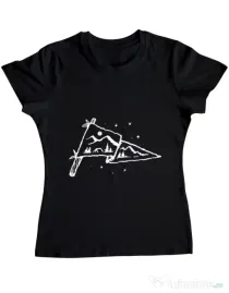 Tricou ADLER dama Camp Flag Negru