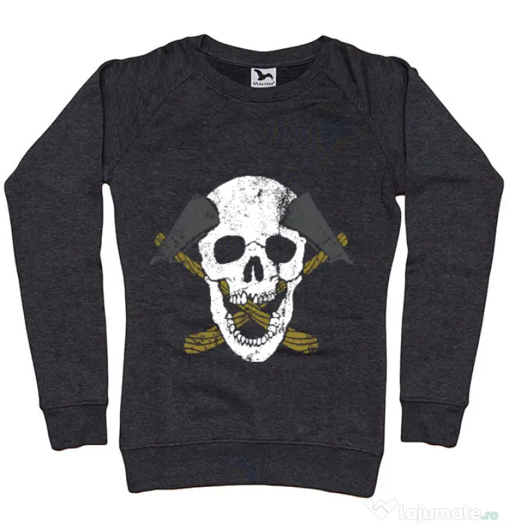 Bluza ADLER dama Skull Axe Negru melanj
