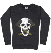 Bluza ADLER dama Skull Axe Negru melanj