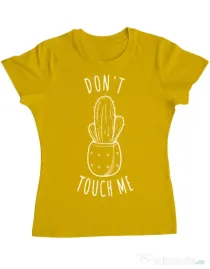 Tricou ADLER dama Do not touch me Galben