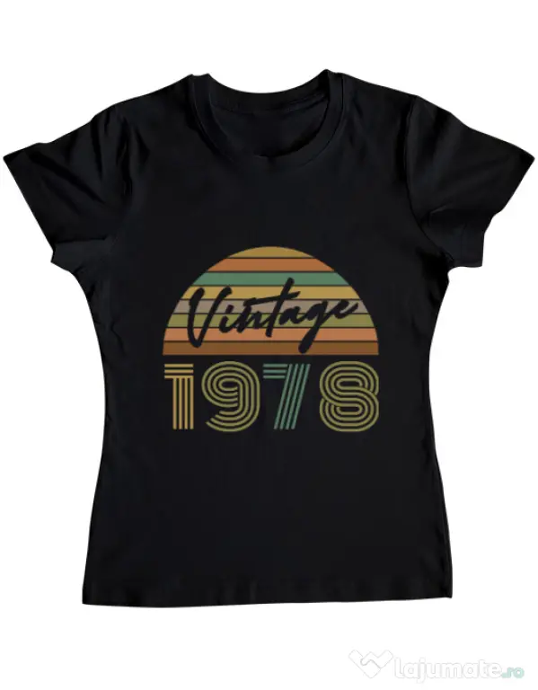 Tricou ADLER dama Vintage 1978 Negru