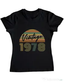 Tricou ADLER dama Vintage 1978 Negru
