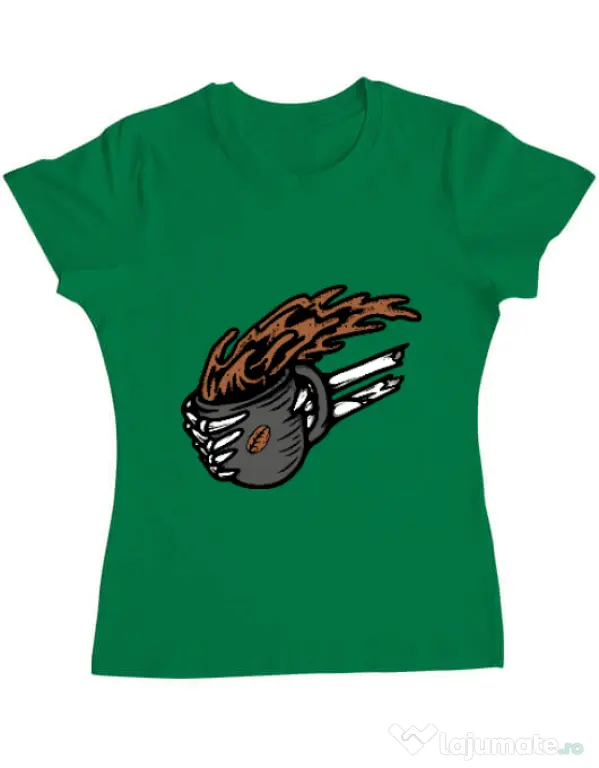 Tricou ADLER dama Coffee First Verde mediu