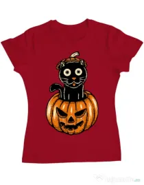 Tricou ADLER dama Pumpcat Rosu