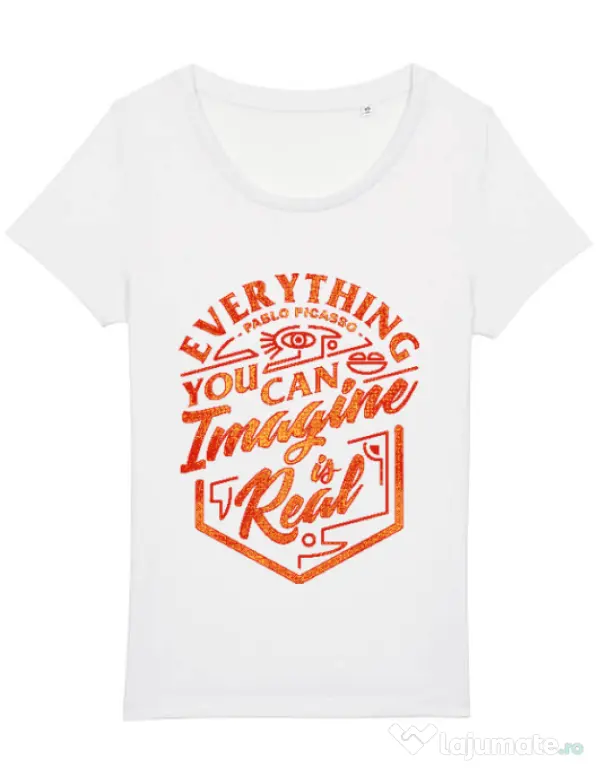 Tricou STANLEY STELLA dama Everything You Can Imagine is Real Alb