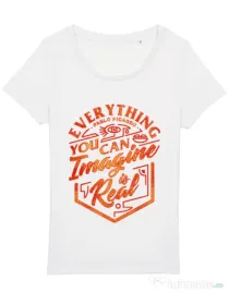 Tricou STANLEY STELLA dama Everything You Can Imagine is Real Alb