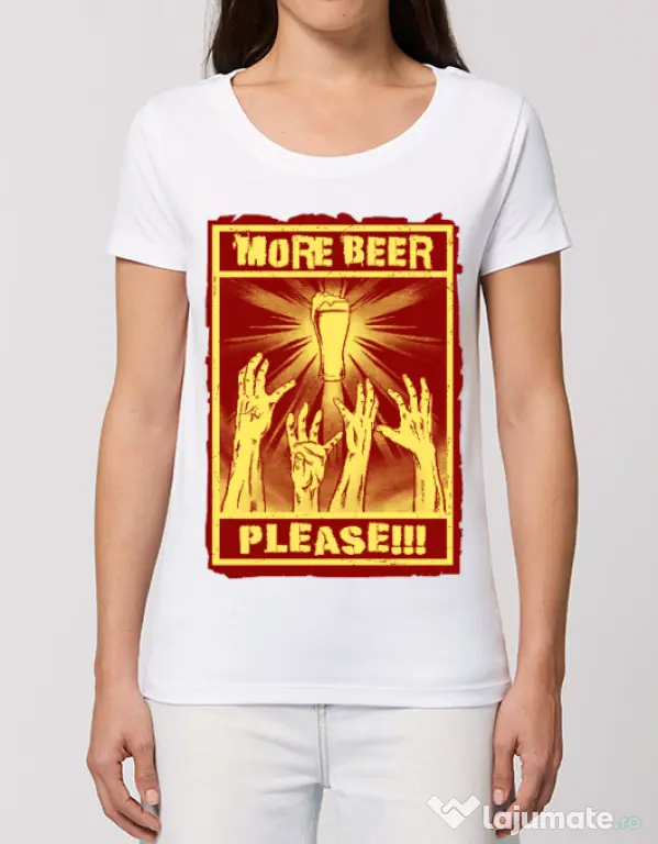 Tricou STANLEY STELLA dama Thirsty zombies Alb