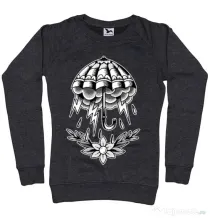 Bluza ADLER dama Umbrella Tattoo Negru melanj