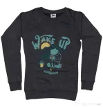 Bluza ADLER dama Wake up and drink a coffee Negru melanj