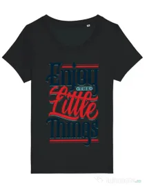 Tricou STANLEY STELLA dama Enjoy The Little Things Negru