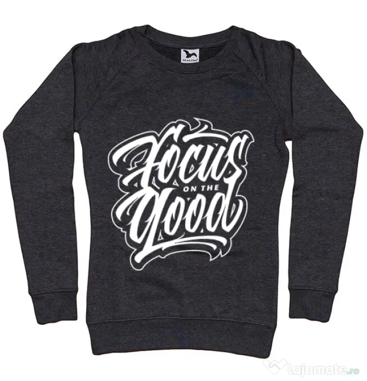 Bluza ADLER dama Focus On The Good Negru melanj