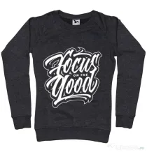 Bluza ADLER dama Focus On The Good Negru melanj